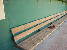Photo of baseball dugout
