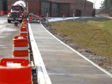 Photo of school sidewalk